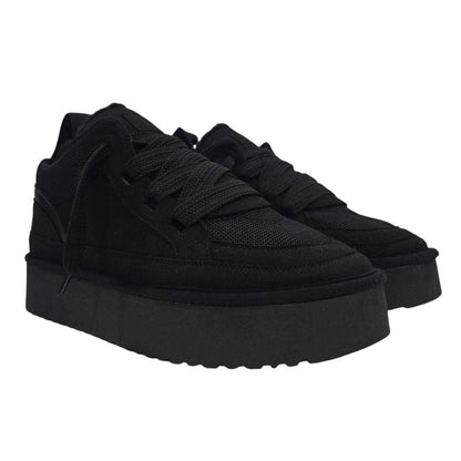 Black - Pack Shot - Jack Wills Womens-Ladies Snug Suede Trainers