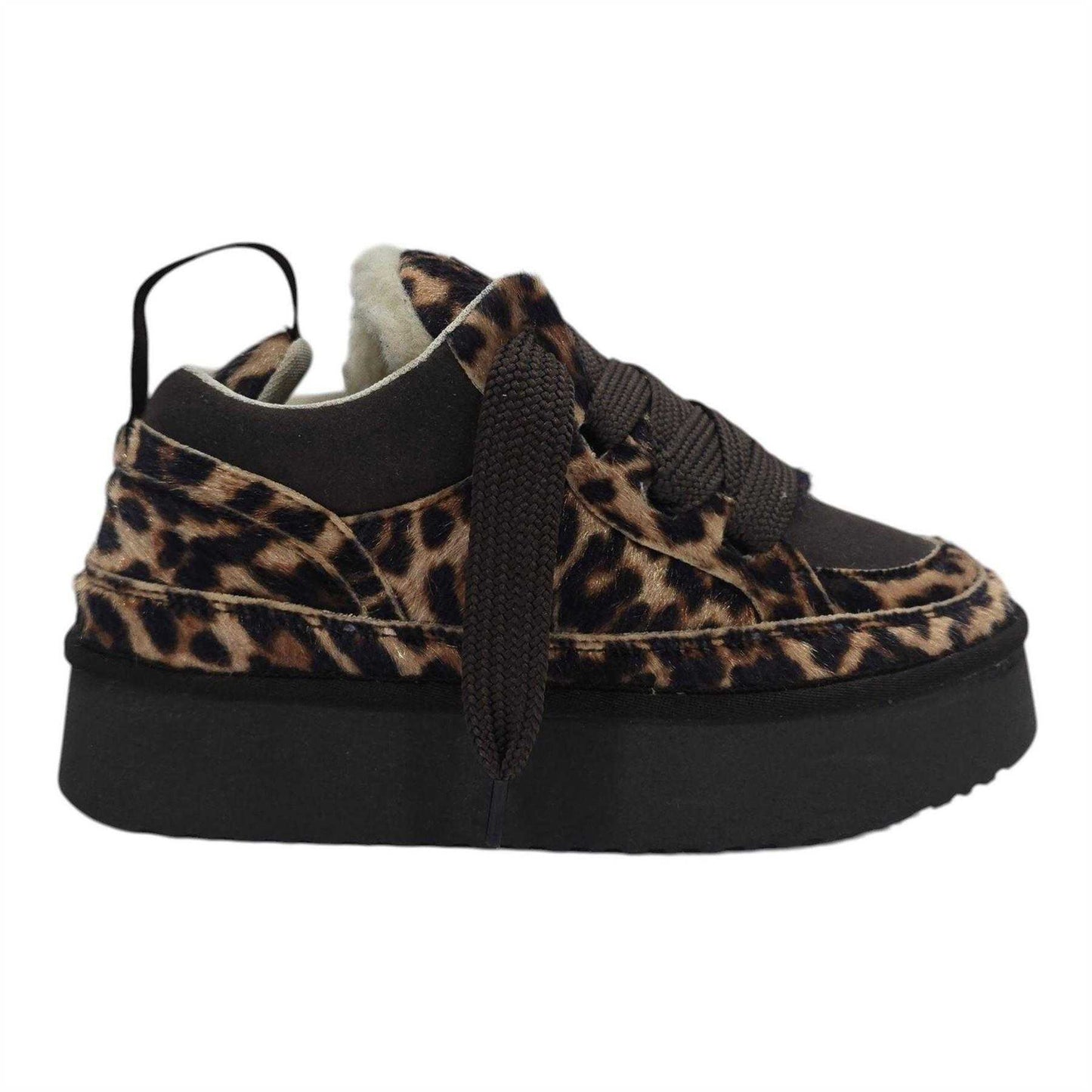 Leopard - Front - Jack Wills Womens-Ladies Snug Suede Trainers