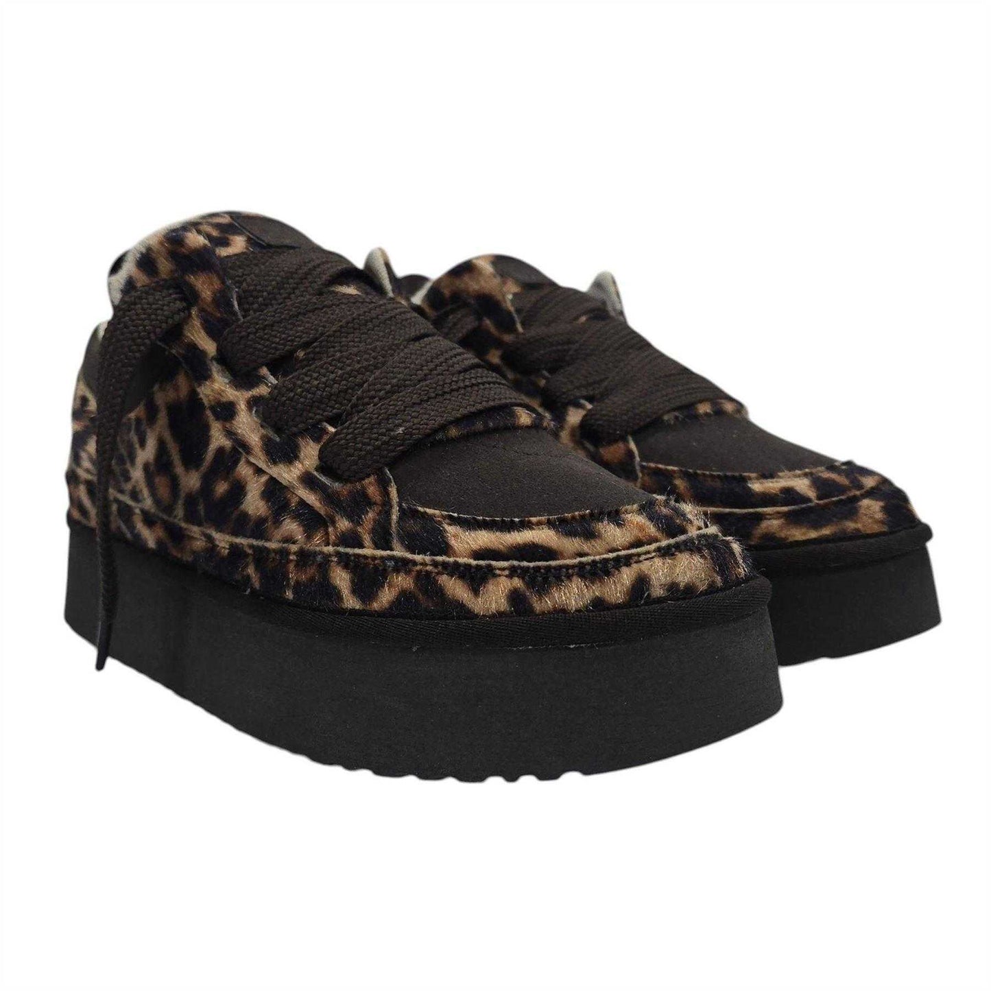 Leopard - Pack Shot - Jack Wills Womens-Ladies Snug Suede Trainers