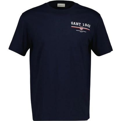 Evening Blue - Front - Gant Mens 1949 Graphic Regular T-Shirt
