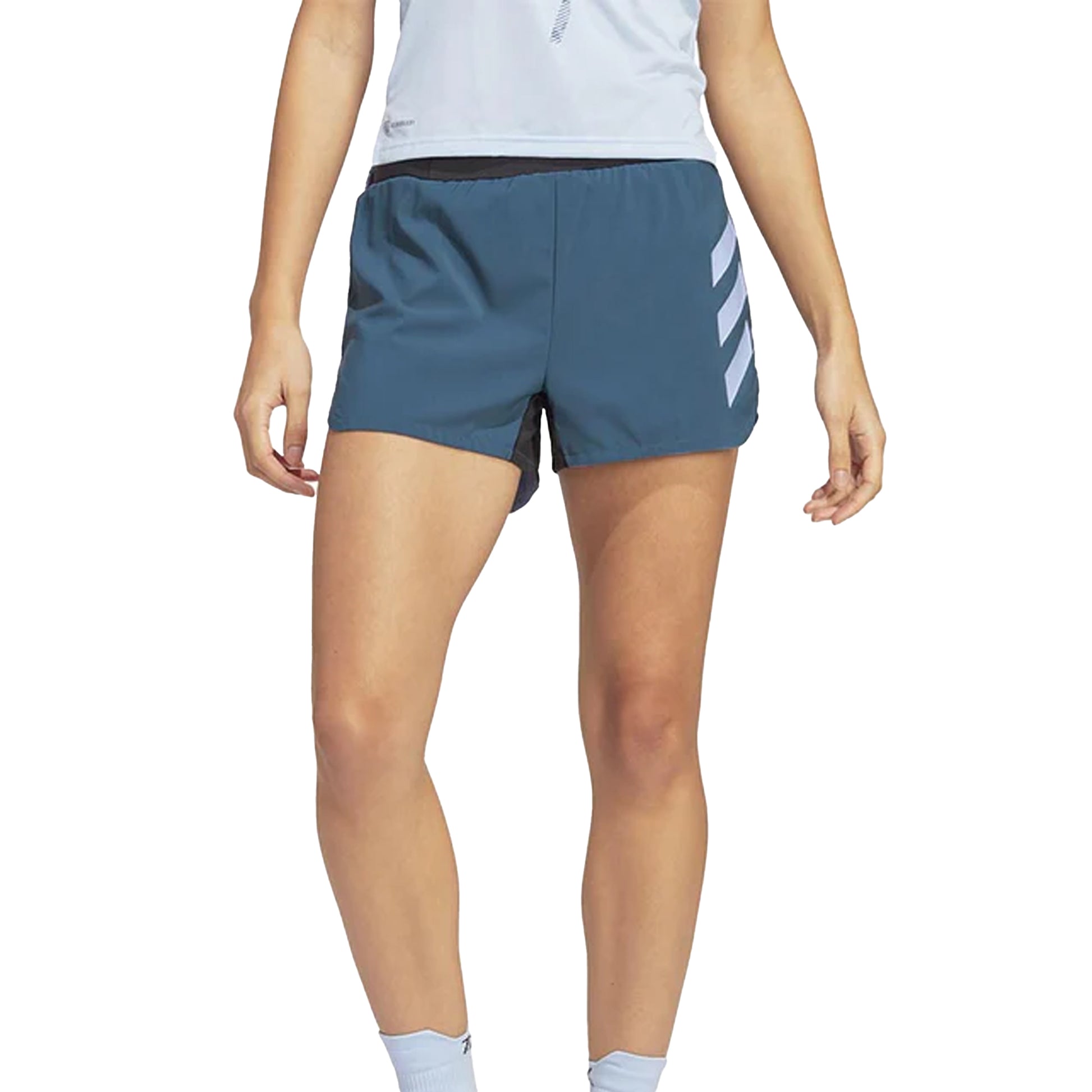 Grey - Side - Adidas Womens-Ladies Terrex Agravic Shorts