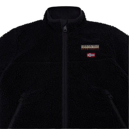 Black - Side - Napapijri Childrens-Kids Tynik Fleece Jacket