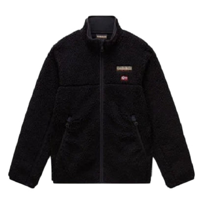 Black - Front - Napapijri Childrens-Kids Tynik Fleece Jacket