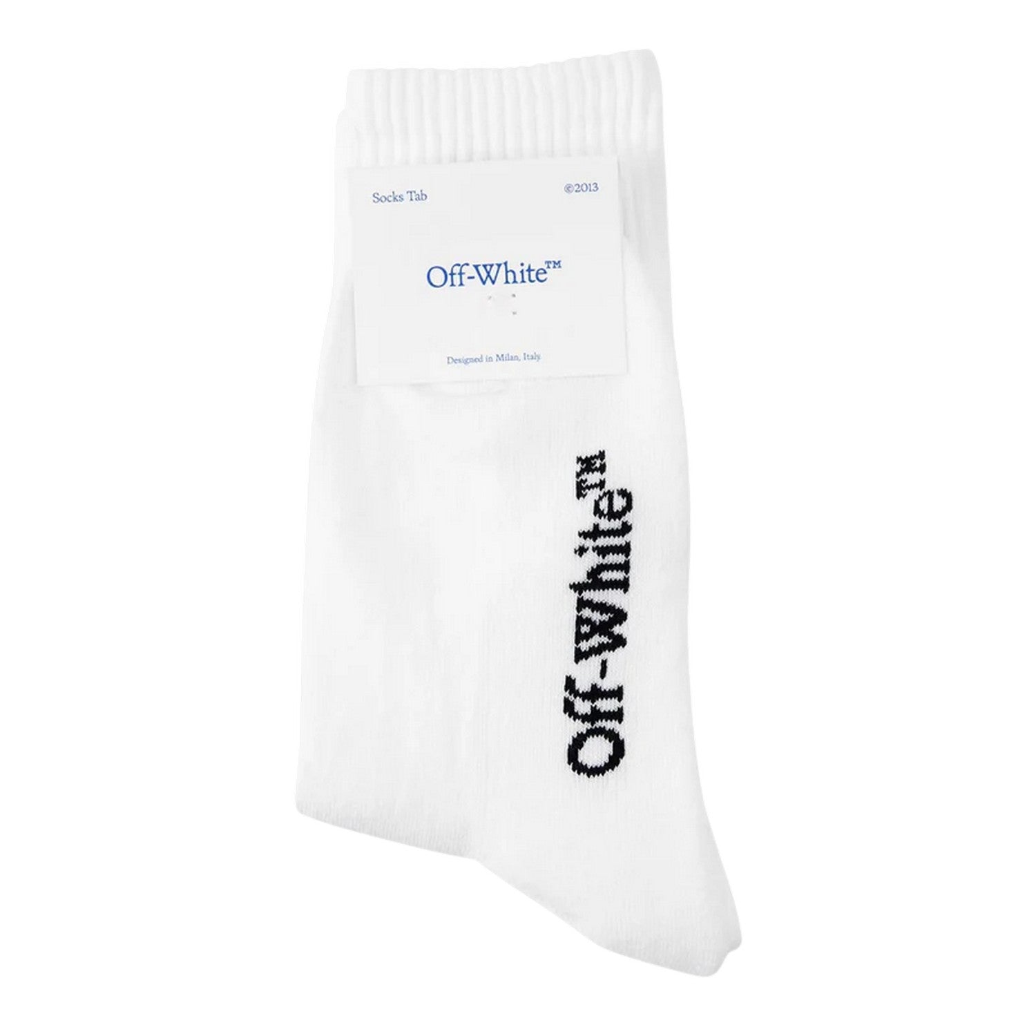 White - Back - Off-White Childrens-Kids Crew Socks
