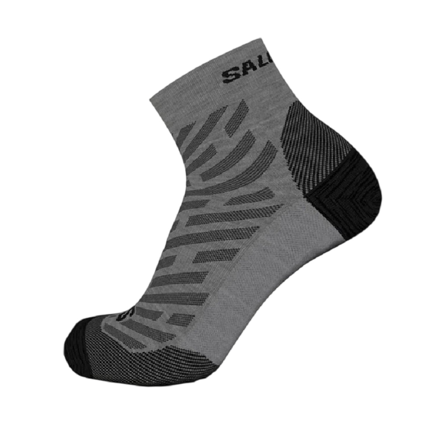 Grey - Back - Salomon Mens Mountain Wool Socks (Pack of 2)