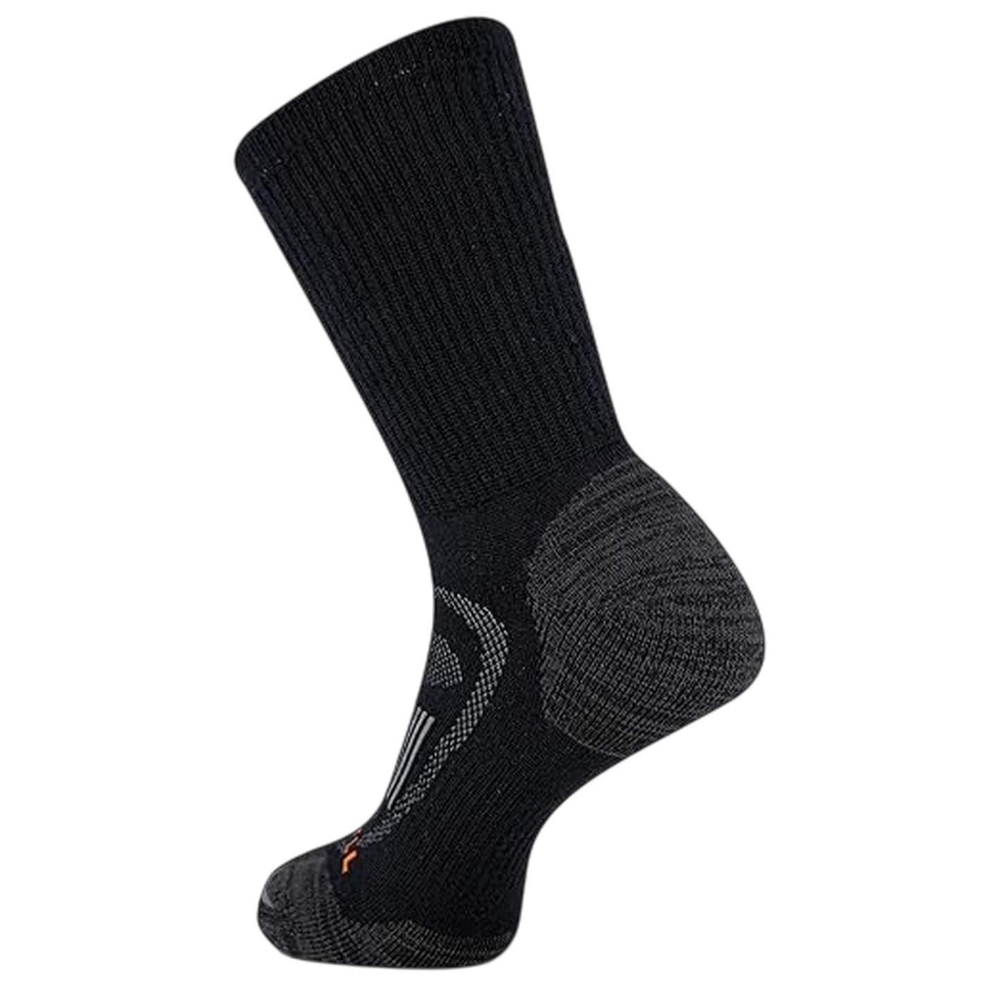 Black - Lifestyle - Merrell Mens Zoned Hiking Crew Socks