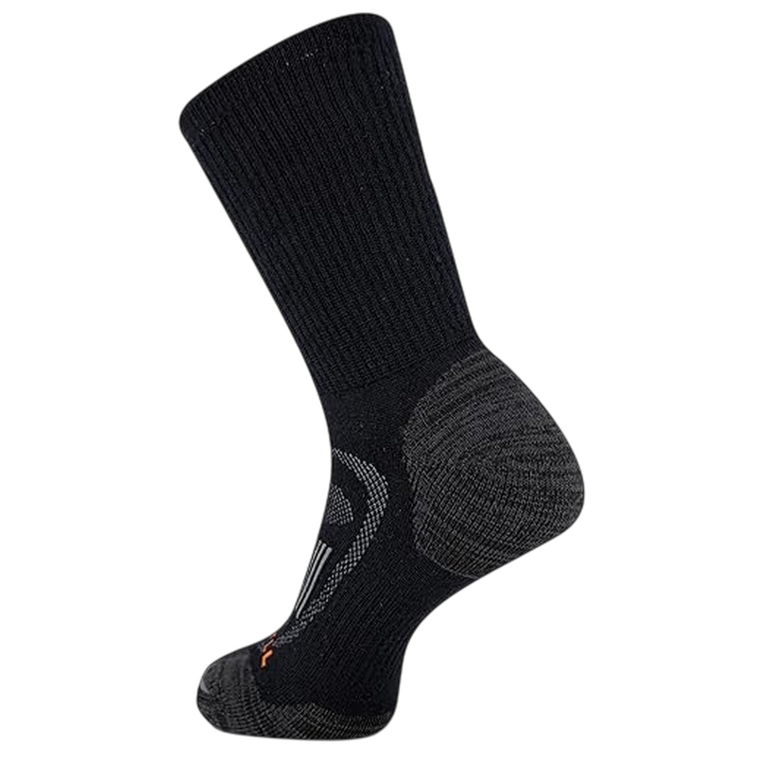 Black - Lifestyle - Merrell Mens Zoned Hiking Crew Socks
