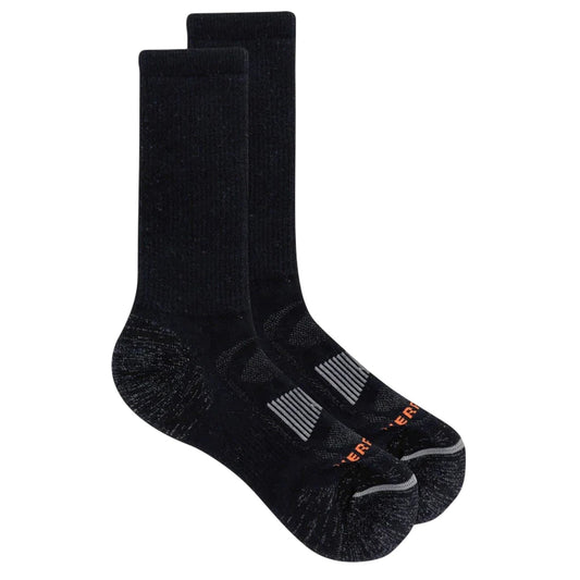 Black - Front - Merrell Mens Zoned Hiking Crew Socks