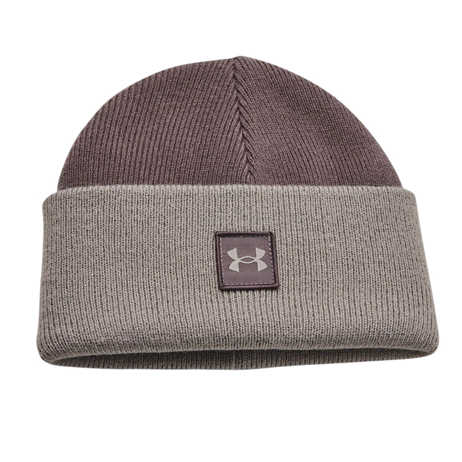 Grey - Front - Under Armour Mens Halftime Shallow Cuffed Beanie