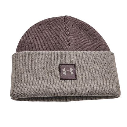 Grey - Front - Under Armour Mens Halftime Shallow Cuffed Beanie