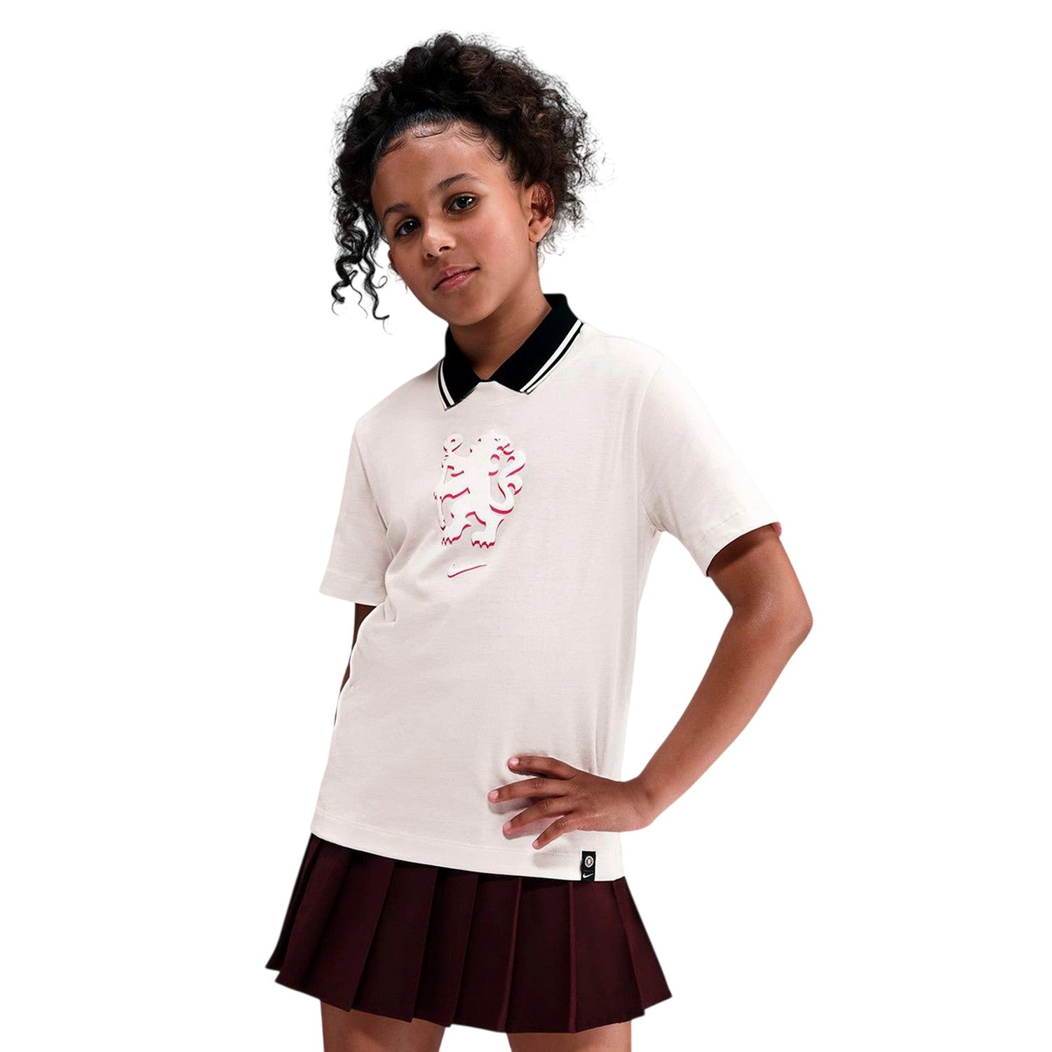 Off White - Front - Nike Childrens-Kids Lion Chelsea FC T-Shirt
