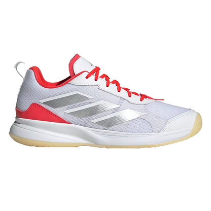 White-Silver Melange - Front - Adidas Womens-Ladies Avaflash 3 Stripes Trainers