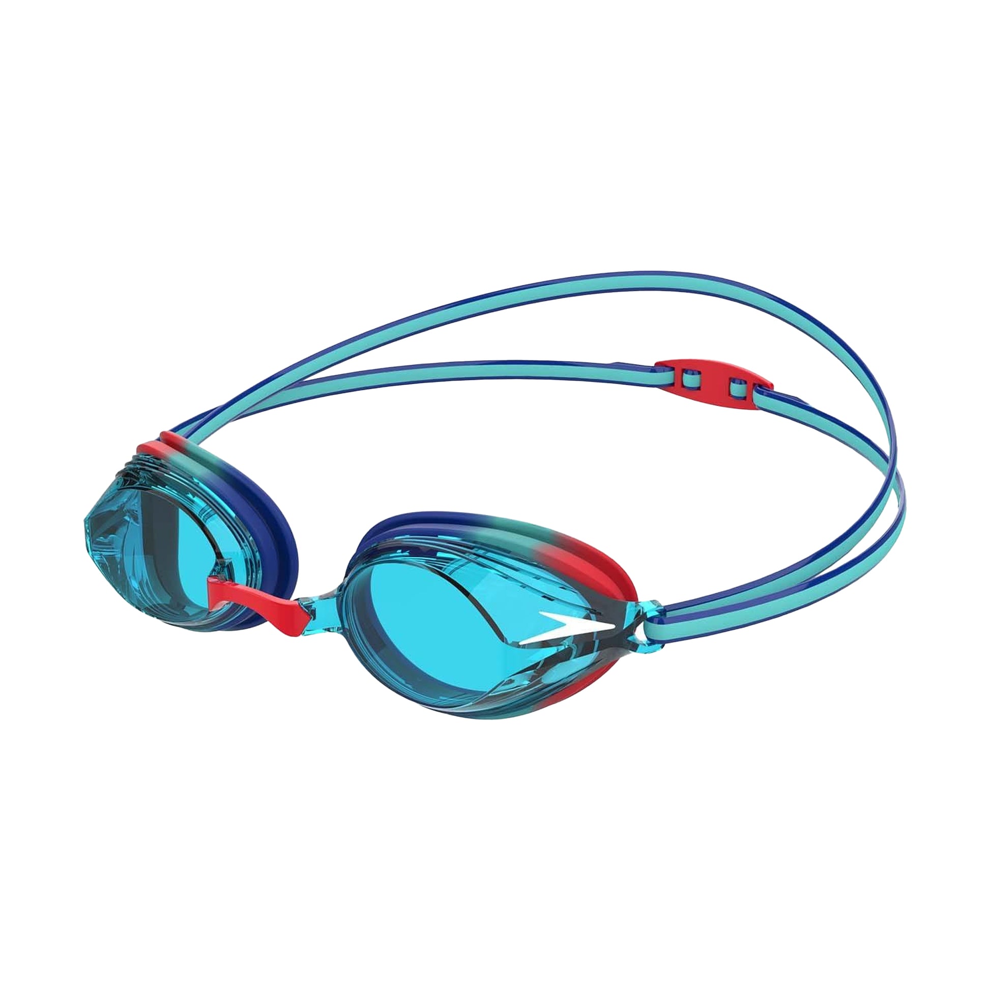 Blue-Red - Side - Speedo Childrens-Kids Vengeance Swimming Goggles