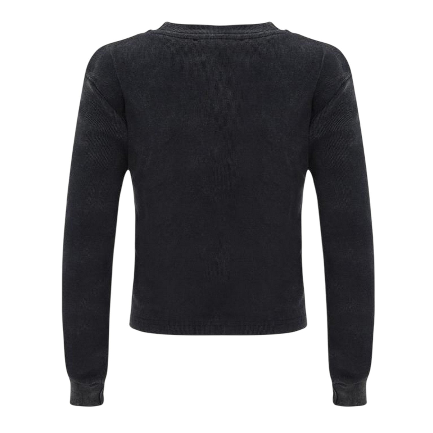 Grey - Back - I Saw It First Womens-Ladies Ribbed Long-Sleeved Top