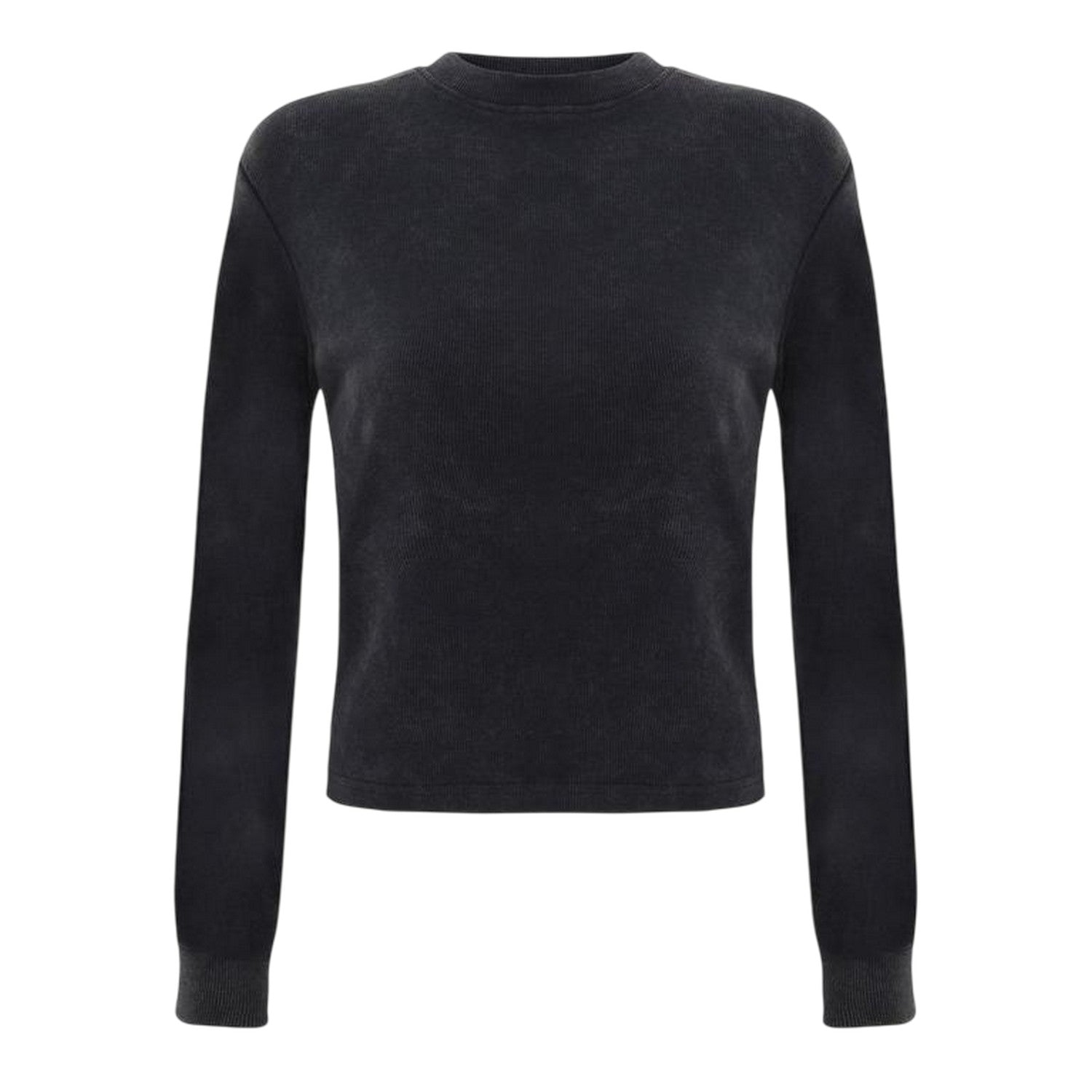 Grey - Front - I Saw It First Womens-Ladies Ribbed Long-Sleeved Top
