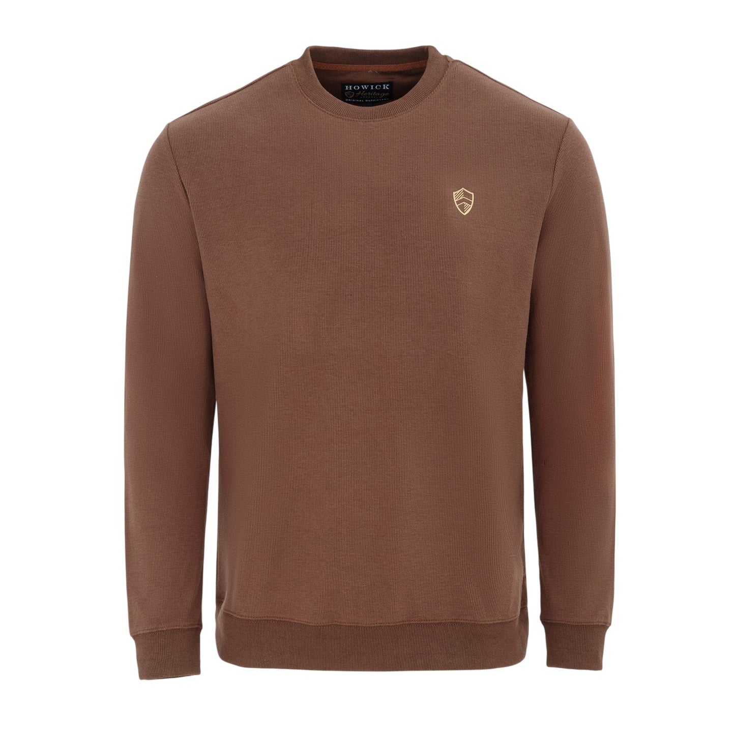 Dark Brown - Front - Howick Mens Logo Sweatshirt