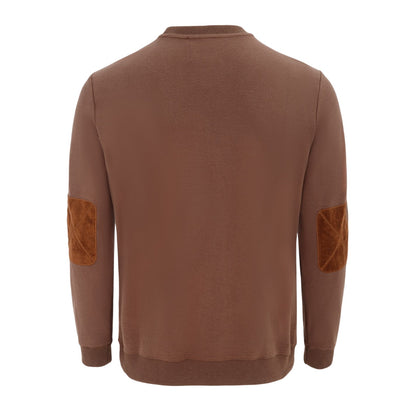 Dark Brown - Back - Howick Mens Logo Sweatshirt