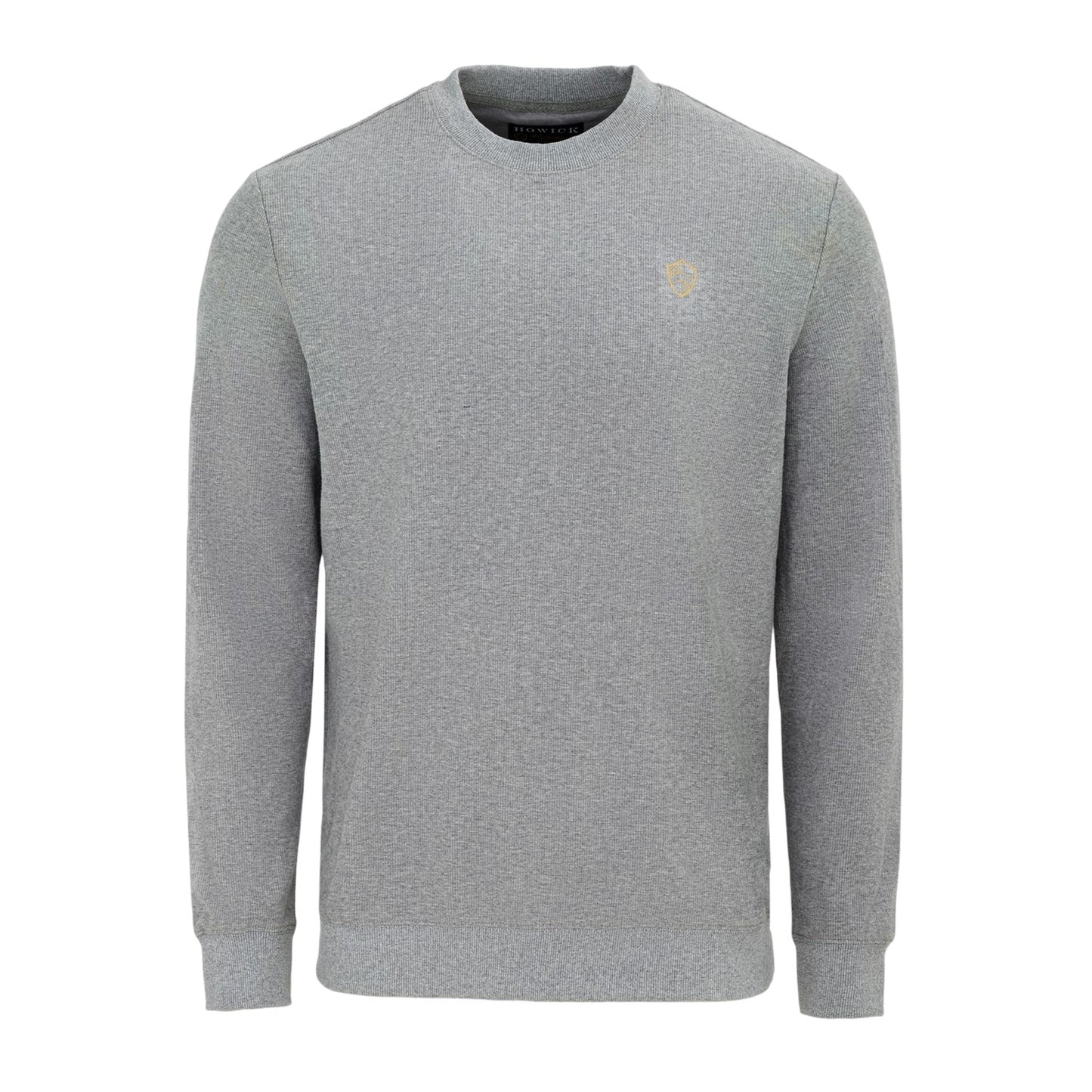 Dark Grey Marl - Front - Howick Mens Logo Sweatshirt