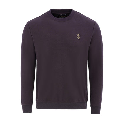 Dark Purple - Front - Howick Mens Logo Sweatshirt