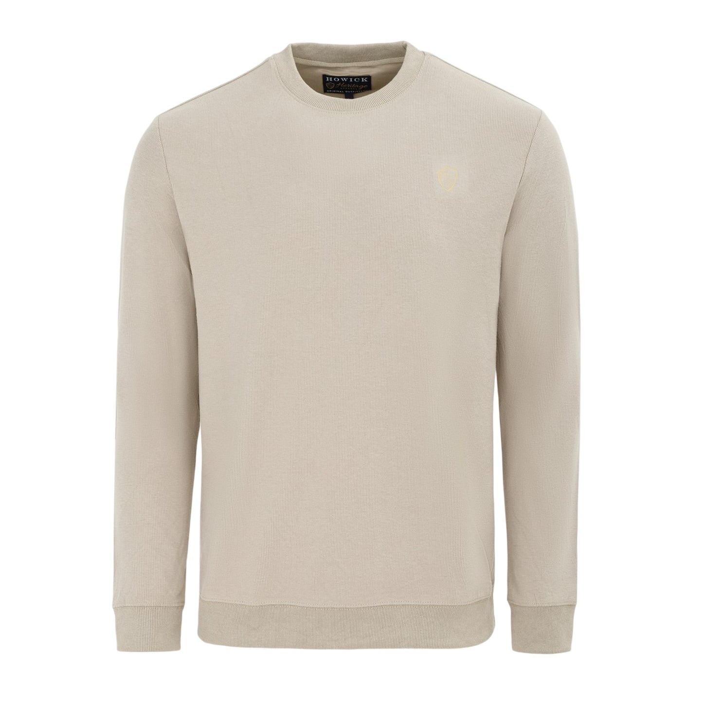 Khaki - Front - Howick Mens Logo Sweatshirt