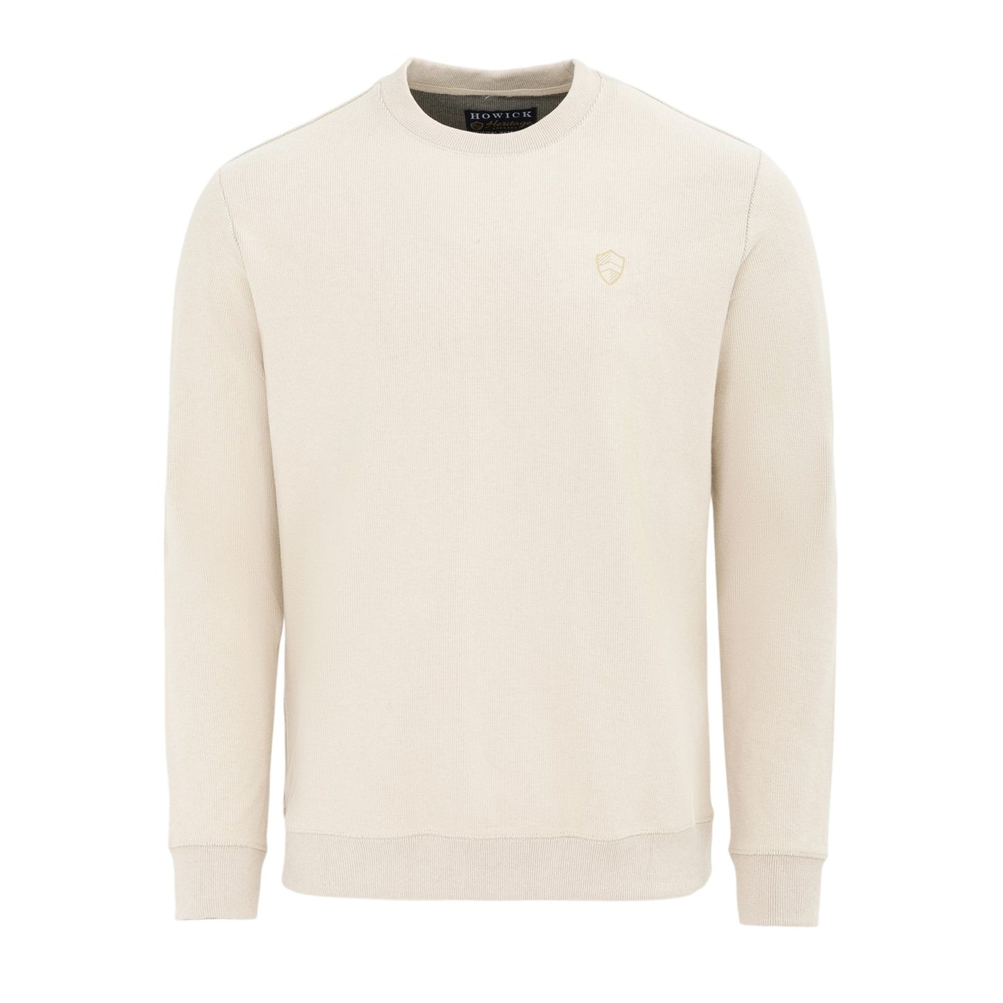 Light Beige - Front - Howick Mens Logo Sweatshirt