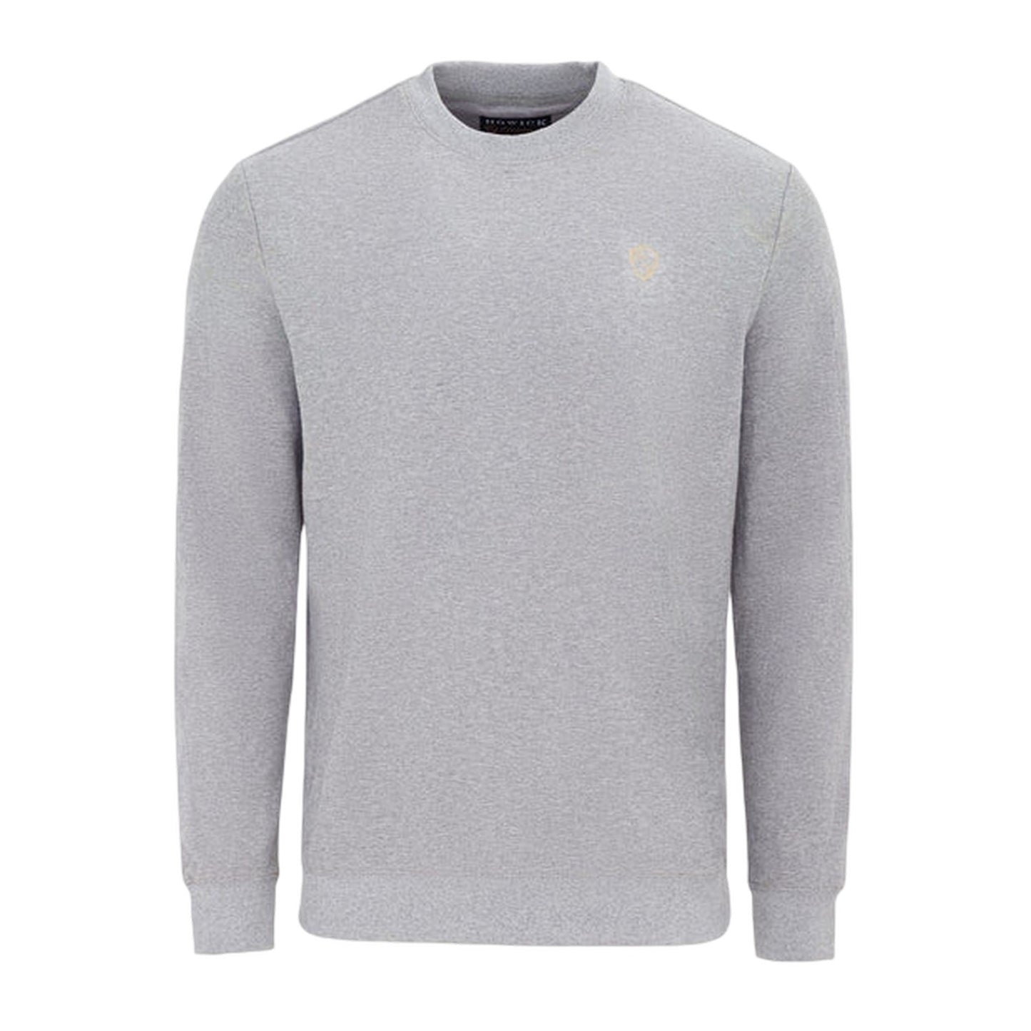 Mid Grey Marl - Front - Howick Mens Logo Sweatshirt