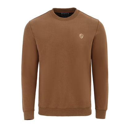 Brown - Front - Howick Mens Logo Sweatshirt