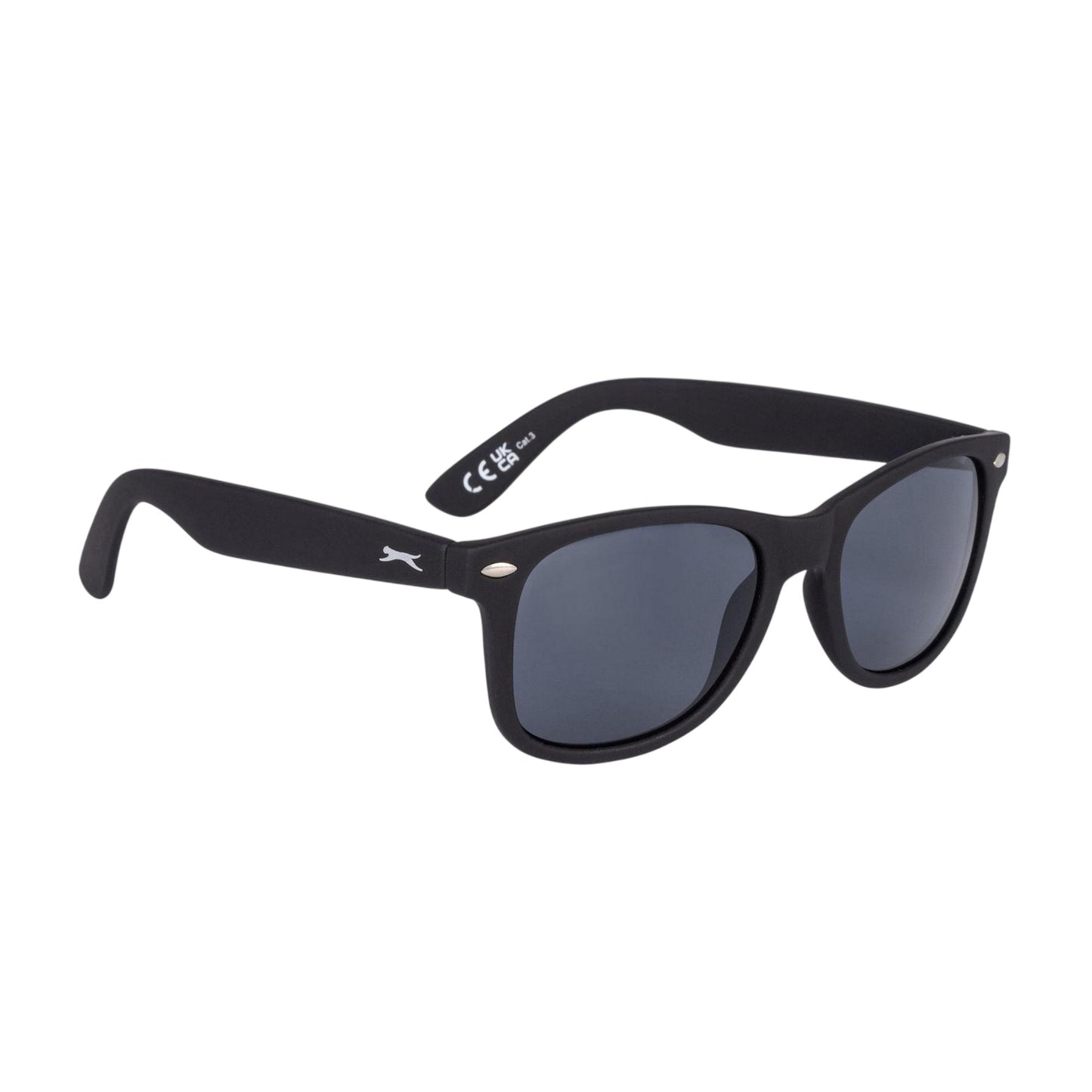 Black-Grey - Side - Slazenger Mens Wayfarer Sunglasses