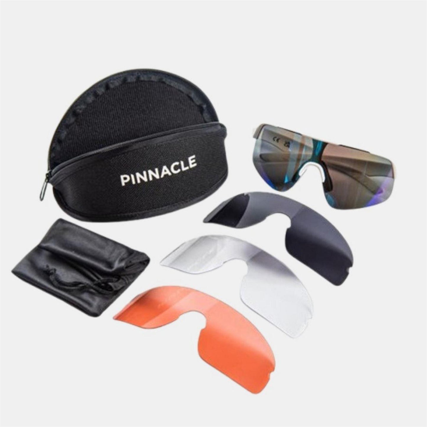 Black - Pack Shot - Pinnacle Unisex Adult Cycling Sunglasses