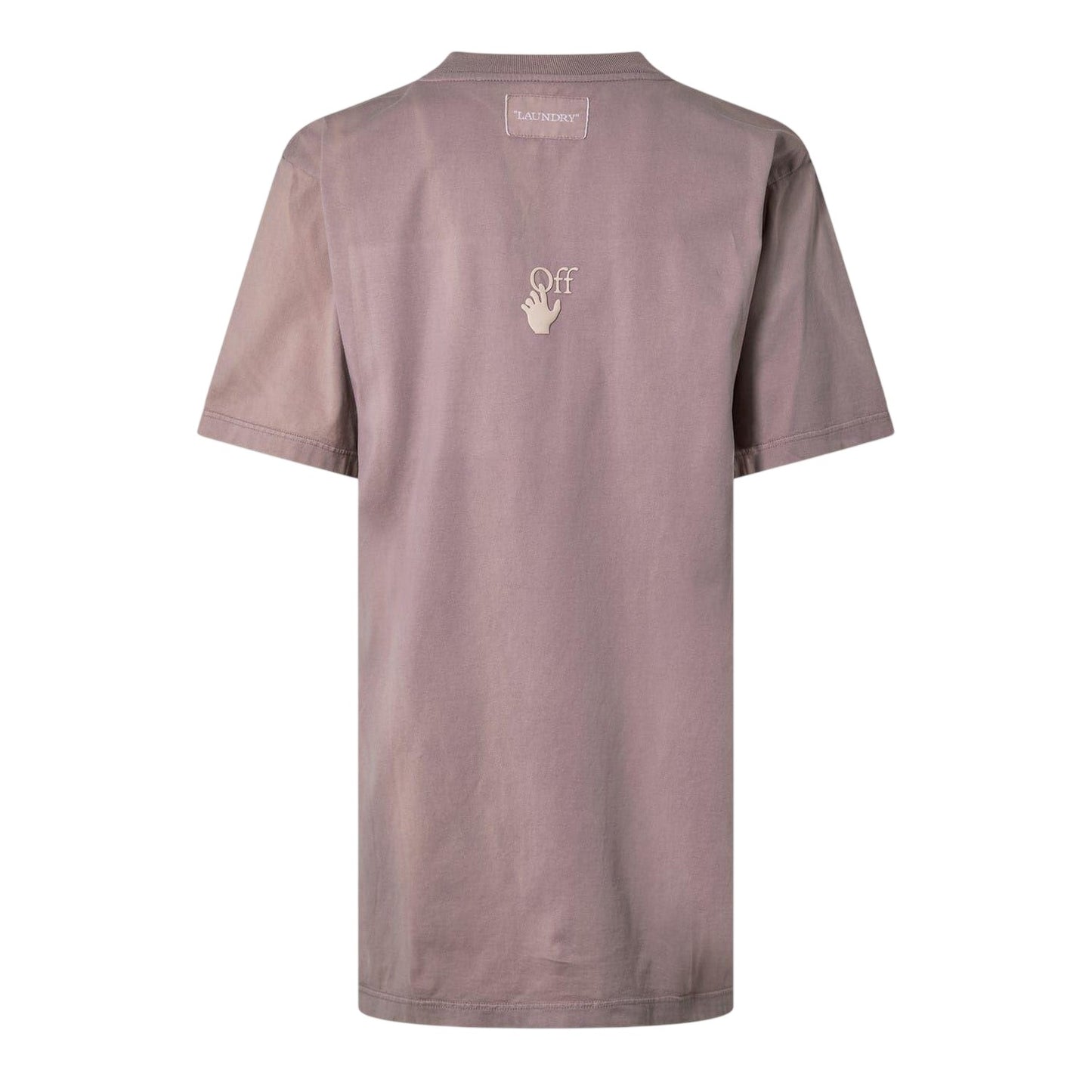 Nude - Back - Off White Womens-Ladies Laundry Embroidered Logo Cotton T-Shirt