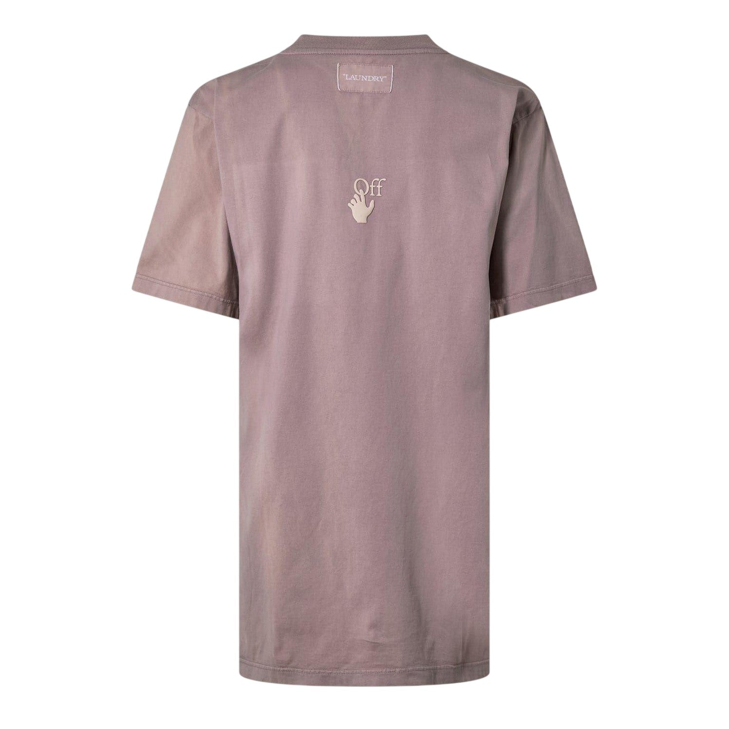 Nude - Back - Off White Womens-Ladies Laundry Embroidered Logo Cotton T-Shirt