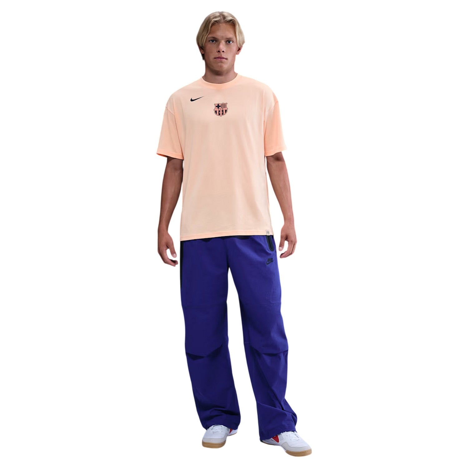 Beige - Pack Shot - Nike Mens T90 FC Barcelona T-Shirt