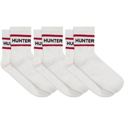 White-Chilli Pepper - Back - Hunter Unisex Adult Ankle Socks (Pack of 3)