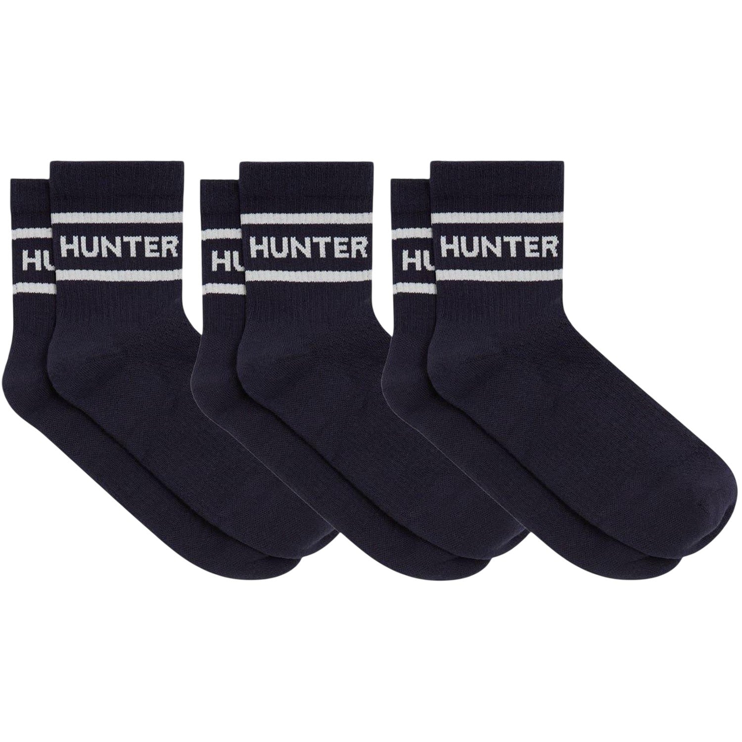 White-Chilli Pepper - Front - Hunter Unisex Adult Ankle Socks (Pack of 3)