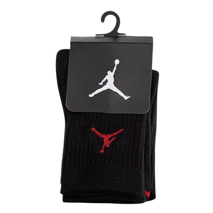 Red-Multicoloured - Front - Nike Childrens-Kids Air Jordan Crew Socks (Pack of 3)