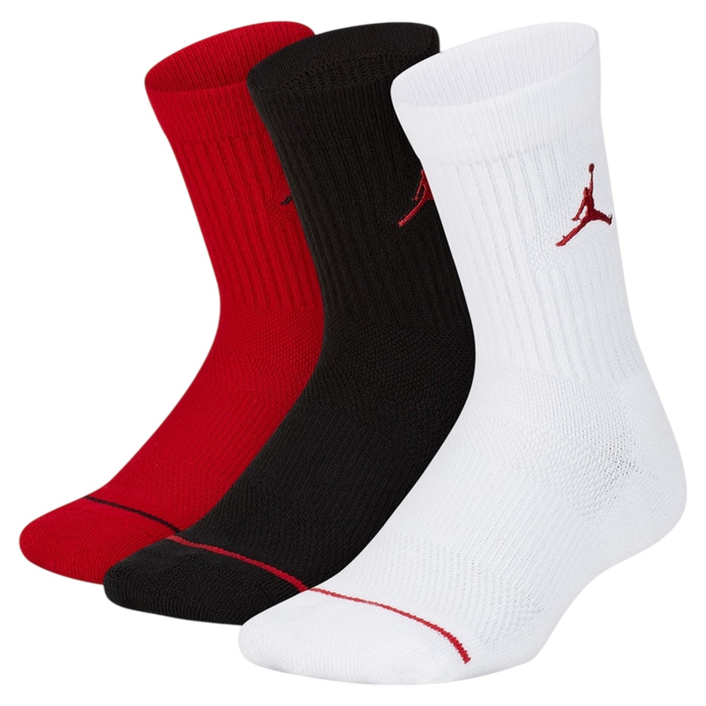 White - Back - Nike Childrens-Kids Air Jordan Crew Socks (Pack of 3)