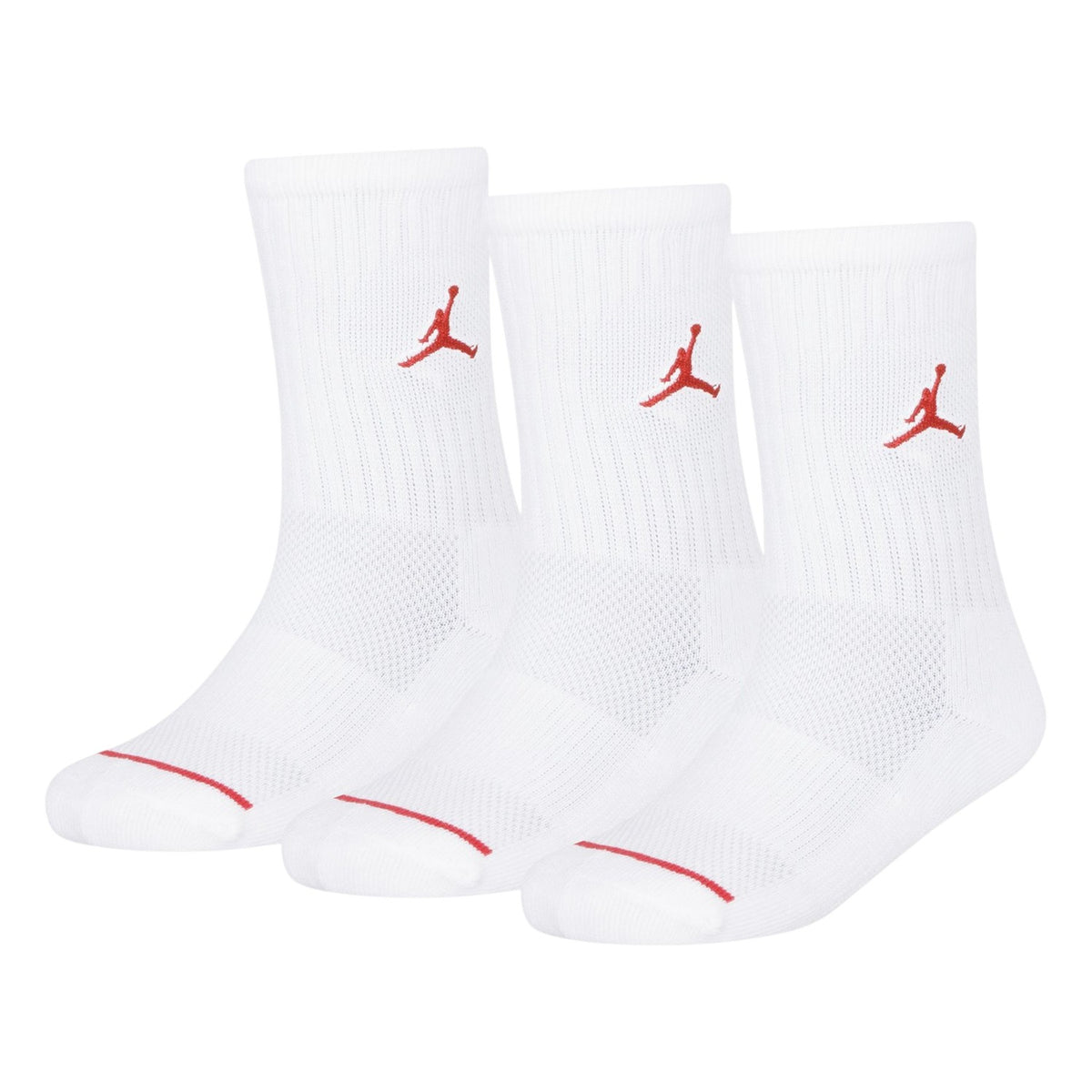 White - Front - Nike Childrens-Kids Air Jordan Crew Socks (Pack of 3)