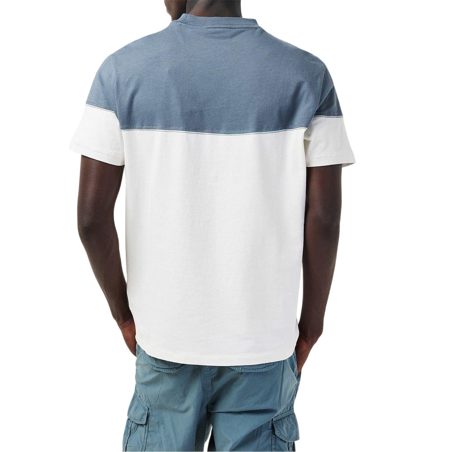 White-Blue - Lifestyle - Napapijri Mens Saturnia Geographic Crew Neck T-Shirt
