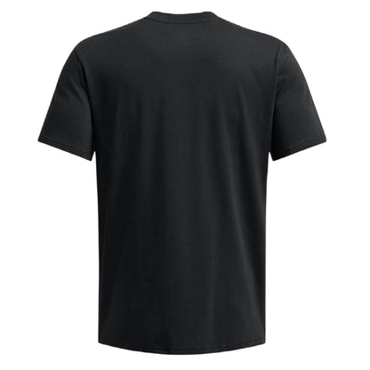 Black-White - Back - Under Armour Mens Curry Logo Heavyweight T-Shirt