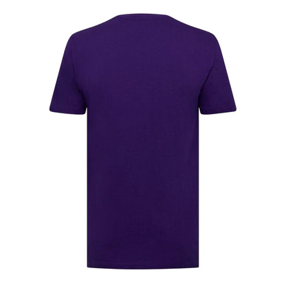 Purple - Back - Off White Mens Mirror Cotton Regular Short-Sleeved T-Shirt