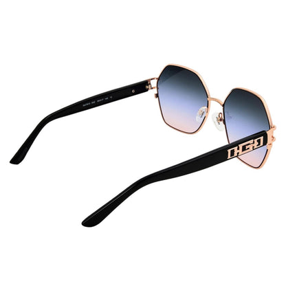 Black - Back - Guess Womens-Ladies Hexagon Sunglasses