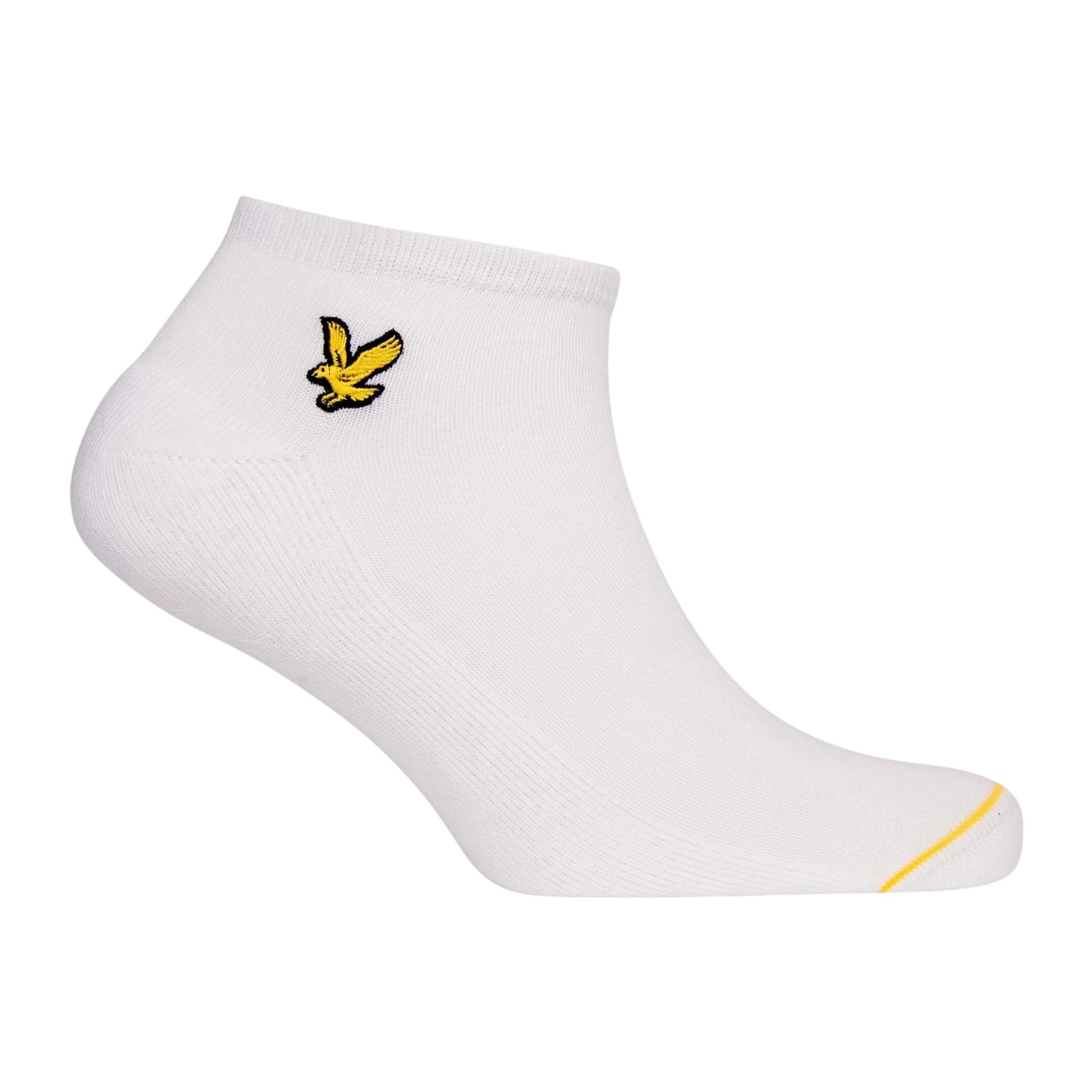 Bright White - Back - Lyle & Scott Mens Ankle Socks (Pack of 3)