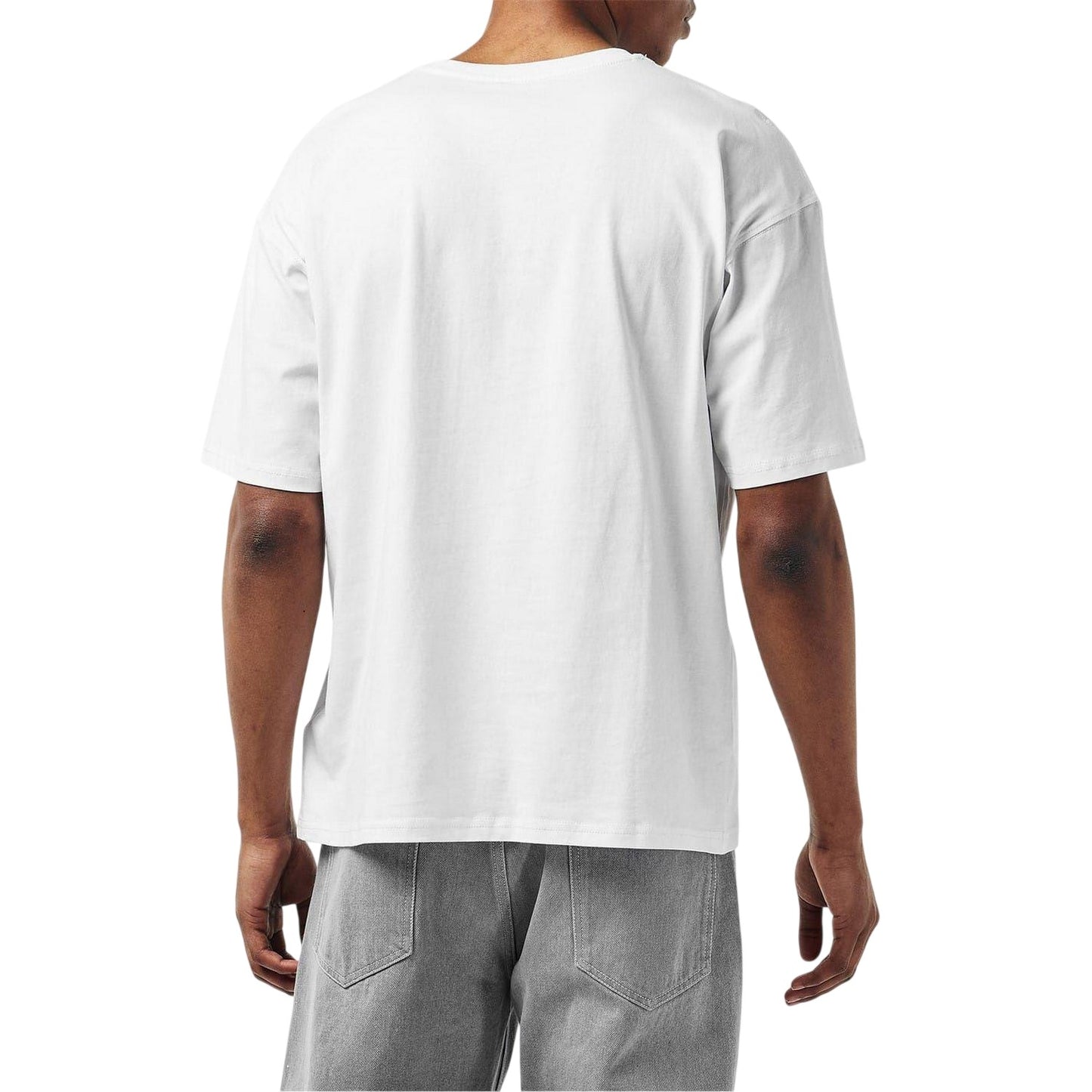 White - Side - Diesel Mens Graffiti Logo Boxy T-Shirt