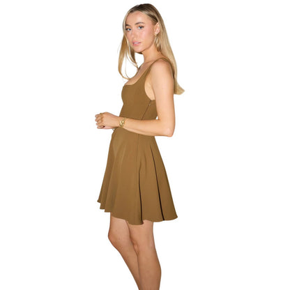 Olive - Side - Muse Womens-Ladies The Ultimate Midi Dress