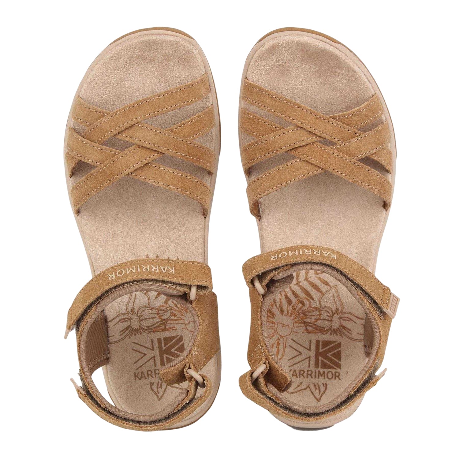 Tan - Side - Karrimor Womens-Ladies Salina Leather Walking Sandals