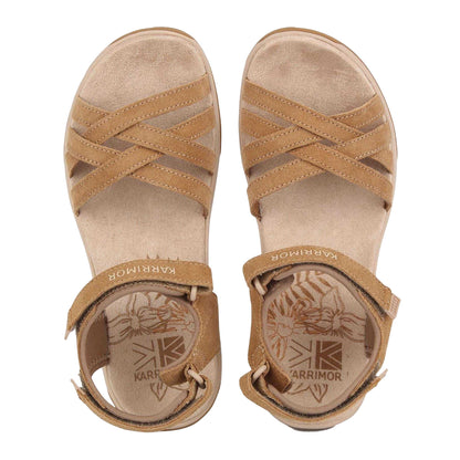 Tan - Side - Karrimor Womens-Ladies Salina Leather Walking Sandals