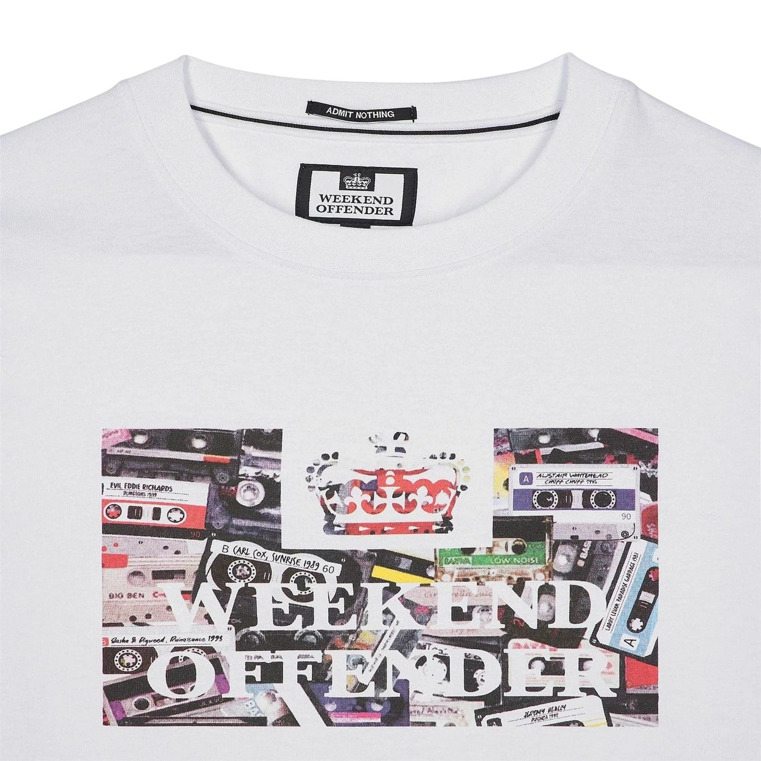 White - Back - Weekend Offender Mens Graphic Print Cotton T-Shirt