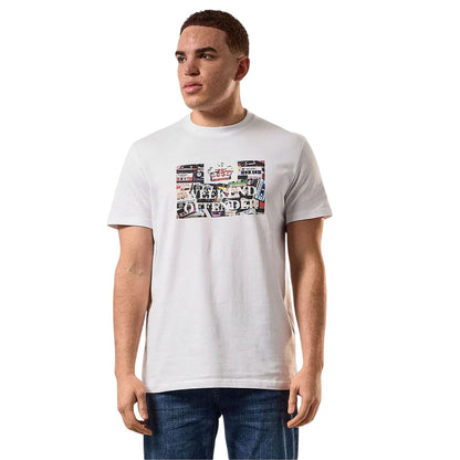 White - Lifestyle - Weekend Offender Mens Graphic Print Cotton T-Shirt