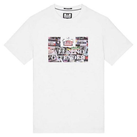 White - Front - Weekend Offender Mens Graphic Print Cotton T-Shirt