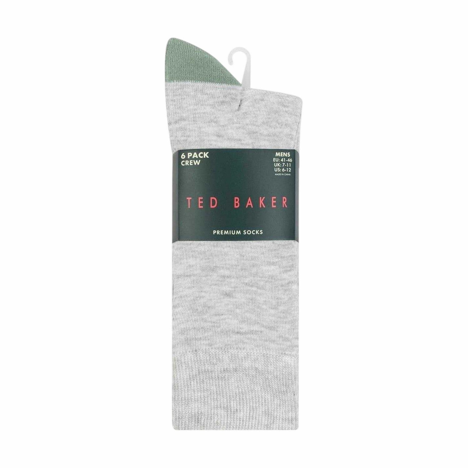 Black - Back - Ted Baker Mens Crew Socks (Pack of 6)